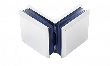 Коннектор для душевой кабины стекло-стекло 90° 45х45 мм цинк-хром полированный t735 PZn  купить в Екатеринбурге Коннектор для душевой кабины стекло-стекло 90° 45х45 мм цинк-хром полированный t735 PZn  купить в Екатеринбурге