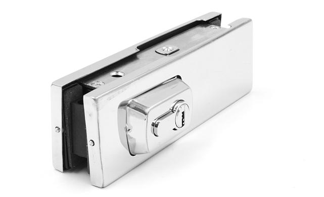 Замок угловой с круглым ригелем, вырез 14, нержавеющая сталь AISI 304, полированная t150-2 PSS 2