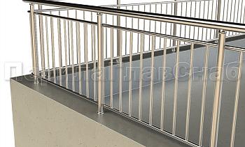 Ограждение кровли с вертикальным заполнением в Екатеринбурге. Готовые проекты ПерилаГлавСнаб