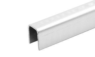 Профиль П-образный, L=2000 мм, t=1.5 мм, для стекла 10 мм, шлиф. (AISI 304) Ф-1147 купить в Екатеринбурге