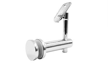 Выносной держатель поручня на стекло 8-20 мм, регулируемый, с ложементом, полированный, (AISI 304) k241-5 купить в Екатеринбурге Выносной держатель поручня на стекло 8-20 мм, регулируемый, с ложементом, полированный, (AISI 304) k241-5 купить в Екатеринбурге