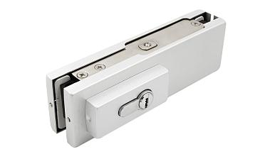 Замок для стеклянной двери угловой с круглым ригелем комплект, под алюминий t150 AL купить в Екатеринбурге Замок для стеклянной двери угловой с круглым ригелем комплект, под алюминий t150 AL купить в Екатеринбурге