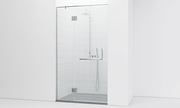 Комплект фурнитуры для душевой перегородки в проеме на профиле с глухим стеклом и дверью t561-1 купить в Екатеринбурге