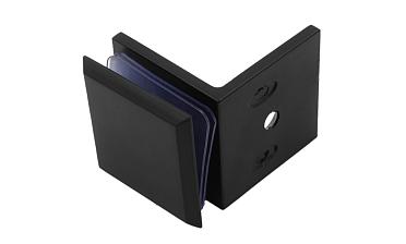  Коннектор для душевой кабины стена-стекло 90°, 45х45, цинк, черный, вырез 69 t732 BZn купить в Екатеринбурге