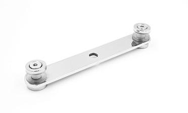 Стеклодержатель пластинчатый штампованный 3хМ8, по центрам 170х4 мм, полированный, шайбы 4 мм штамп., под стекло 6-12 AISI201 k047-6 купить в Екатеринбурге