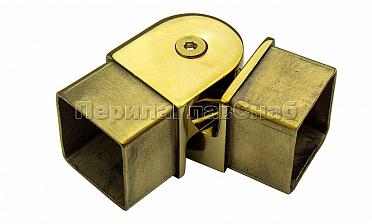 Поворот поручня 40х40 мм, регулируемый, полированный, под золото (AISI 304) Фk366-88 купить в Екатеринбурге