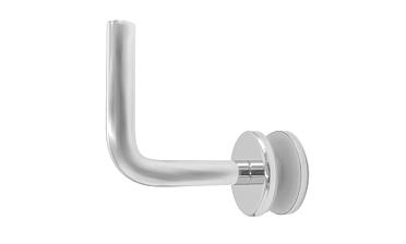 Держатель поручня к стеклу, вынос 60х70, Ø43х5 мм для стекла 10-12мм, (AISI 304) k008-5 купить в Екатеринбурге Держатель поручня к стеклу, вынос 60х70, Ø43х5 мм для стекла 10-12мм, (AISI 304) k008-5 купить в Екатеринбурге