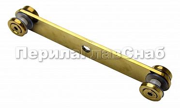 Стеклодержатель пластинчатый 3хМ8, по центрам 170х5 мм, полированный, шайбы 5 мм литые, под стекло 6-12 мм, (AISI 304), под золото Фk023-88 купить в Екатеринбурге