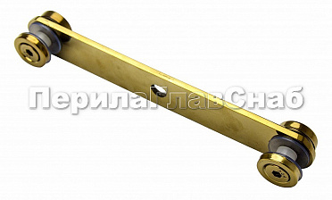 Стеклодержатель пластинчатый 3хМ8, по центрам 170х5 мм, полированный, шайбы 5 мм литые, под стекло 6-12 мм, (AISI 304), под золото Фk023-88 купить в Екатеринбурге