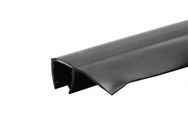 Уплотнитель для стекла 8 мм, непрозрачный черный, 90°, стекло-стекло 2200 мм t215-2 Bl-U купить в Екатеринбурге