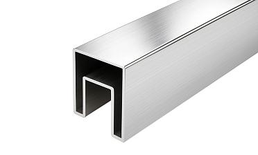 Труба 40х40 мм с пазом 24 х 24 под стекло, шлифованная, AISI201, k856-4 купить в Екатеринбурге