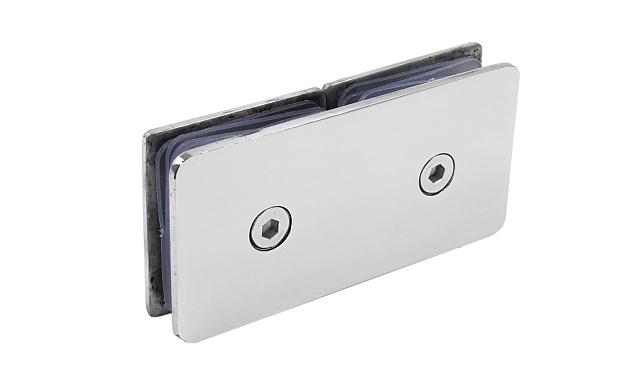 Коннектор для душевой кабины стекло-стекло 180° 45х45 мм латунь-хром, полированный 64 t724 PC 2