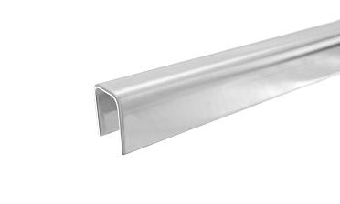 Профиль П-образный, L=2000 мм, t=1.5 мм, для стекла 12 мм, полир. (AISI 304) Ф-0454 купить в Екатеринбурге
