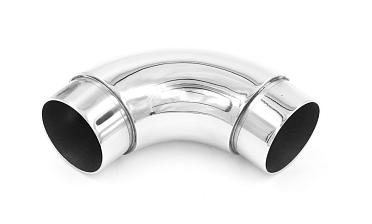 Отвод поручня под Ø38.1х1.5 мм, 90°, литой, полированный, со вставками, (AISI 201) k059-3 купить в Екатеринбурге Отвод поручня под Ø38.1х1.5 мм, 90°, литой, полированный, со вставками, (AISI 201) k059-3 купить в Екатеринбурге