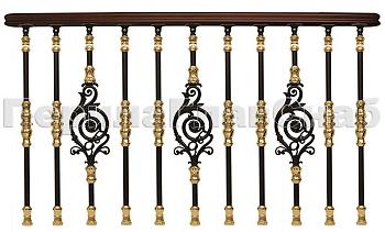 Латунные перила для лестниц серии – Намибия L07 в Екатеринбурге. Готовые проекты ПерилаГлавСнаб