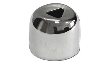 Наконечник штампованный (СПС) прямой 90° на трубу Ø25 мм, для поручня Ø38.1 мм, полированный, нержавеющий, AISI 201, k071-3 купить в Екатеринбурге