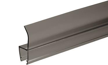 Уплотнитель для стекла 8мм, полупрозрачный черный, 180°, стекло-стекло 2,2 м  t204-2 BL купить в Екатеринбурге