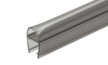 Уплотнитель для стекла 8мм, полупрозрачный черный, дверь-стекло 2,2 м t212-2 BL купить в Екатеринбурге