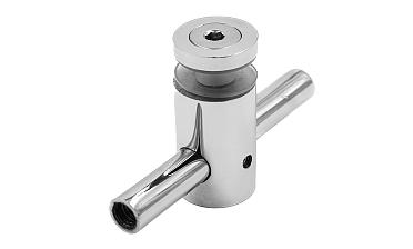 Спайдерный стеклодержатель для стекла 10 мм (5+5 мм), полированный, регулируемый (AISI 201) k215 купить в Екатеринбурге