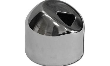 Наконечник штампованный (СПС) косой 30° на трубу Ø25 мм, для поручня Ø38.1 мм, полированный, нержавеющий, AISI 201, k072-3 купить в Екатеринбурге