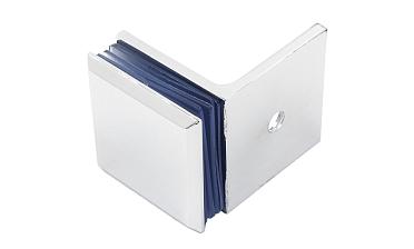 Коннектор для душевой кабины, стена-стекло 90°, 45х45 мм, цинк-хром полированный t732 PZn  купить в Екатеринбурге