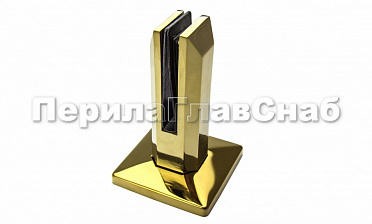 Стеклодержатель литой напольный, плоский 50х50х160 мм, полированный, под золото (AISI 304) Фk275-88 купить в Екатеринбурге Стеклодержатель литой напольный, плоский 50х50х160 мм, полированный, под золото (AISI 304) Фk275-88 купить в Екатеринбурге
