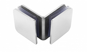 Коннектор для душевой кабины стекло-стекло 90° 45х45 мм полированный t725-2 PSS  купить в Екатеринбурге