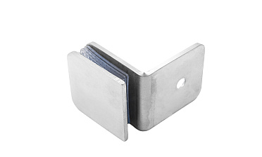 Коннектор для душевой кабины стена-стекло 90°, 45х45, шлифованный  t722-2 SSS купить в Екатеринбурге