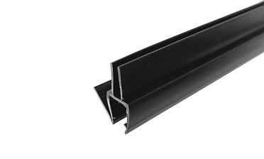 Уплотнитель для стекла 8 мм, блэк ультра - непрозрачный черный, пол-стекло 2200 мм t206-2 BL-U купить в Екатеринбурге
