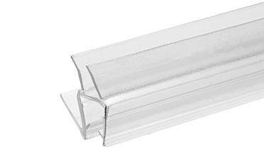 Уплотнитель пластиковый для стекла в душевую кабину 8 мм стена-стекло 2200 мм  t206 купить в Екатеринбурге