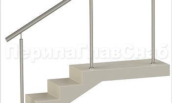 Нержавеющие ограждения без ригелей для крыльца в Екатеринбурге. Готовые проекты ПерилаГлавСнаб