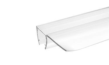 Уплотнитель для стекла 8мм, прозрачный, 90°, стекло-стекло 2,2 м., длина уса 17 мм t215-2 купить в Екатеринбурге