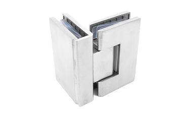 Петля для душевой кабины стекло-стекло 90° 90х55 мм шлифованная  t304 SSS купить в Екатеринбурге