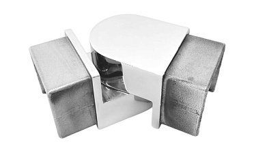 Отвод для поручня с пазом 40х40 мм, шарнирный, полир., (AISI 304) k546-2 купить в Екатеринбурге Отвод для поручня с пазом 40х40 мм, шарнирный, полир., (AISI 304) k546-2 купить в Екатеринбурге