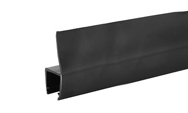 Уплотнитель для стекла 8 мм, непрозрачный черный, 180°, стекло-стекло 2200 мм t204-2 BL-U купить в Екатеринбурге