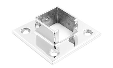 Фланец для трубы с пазом 40х40 мм, полированный, литой (AISI 304) k554 купить в Екатеринбурге