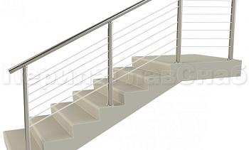 Заполнение из 7ми тросиков (тросик в оболочке) для крыльца в Екатеринбурге. Готовые проекты ПерилаГлавСнаб