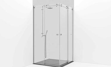 Комплект фурнитуры для раздвижной угловой душевой перегородки, две двери, на профиле t554-1 купить в Екатеринбурге