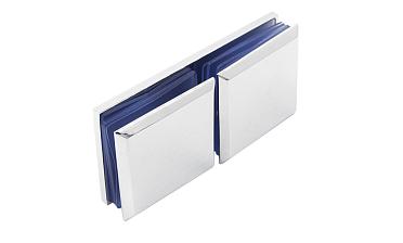 Коннектор для душевой кабины стекло-стекло 180° 45х45 мм латунь-хром, полированный t734 PC купить в Екатеринбурге