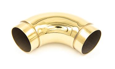 Отвод поручня под Ø50.8х102х1.45 мм, 90°, полированный 600 Grit, с двумя установочными кольцами, золото k052-88 купить в Екатеринбурге