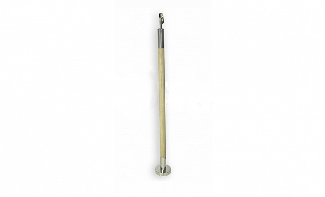 Готовая стойка Ø38,1х950 мм деревянная, со вставками из нержавеющей стали 2х100 мм базовая k741 Готовая стойка Ø38,1х950 мм деревянная, со вставками из нержавеющей стали 2х100 мм базовая k741