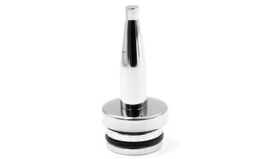 Наконечник палец (солдатик) с системой фиксации из алюминия в стойке Ø38.1х1.5 мм, полированный, нержавеющий (AISI 304) k041-2 купить в Екатеринбурге