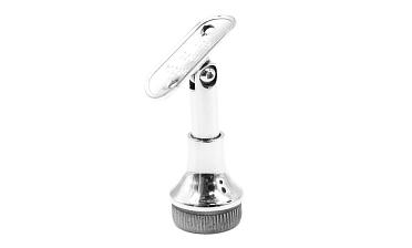 Наконечник регулируемый по высоте на стойку Ø38.1х1.5 мм, с регулируемым ложементом под поручень Ø50.8 мм, литой, полированный, нержавеющий (AISI 304) k317-3 купить в Екатеринбурге