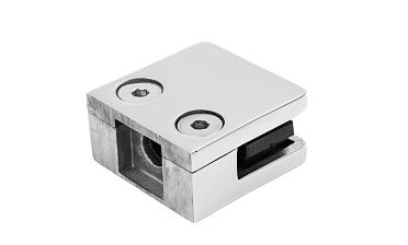 Стеклодержатель литой квадратный с вставками под стекло 8-10 мм, 4+4, на плоскость 41х22х42, полированный (AISI 304) k003-10 купить в Екатеринбурге