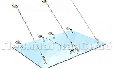 Комплект фурнитуры для козырька 1200х1800 (на вантах/тягах) k671-12-18 купить в Екатеринбурге