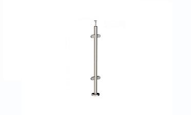 Стойка круглая Ø38.1: 4 штамп. стеклодержателя, полированная, высота 950 мм (AISI 201) k728 купить в Екатеринбурге