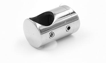 Ригеледержатель на стекло 8 мм, Ø16 мм, полированный, литой (AISI 304) k019 купить в Екатеринбурге