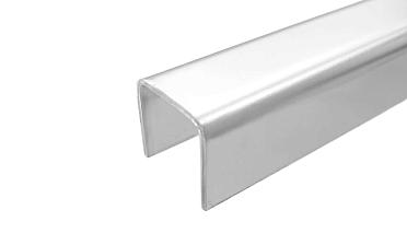 Профиль П-образный, L=2000 мм, t=1.5 мм, для стекла 16 мм, полир. (AISI 304) Ф-0457 купить в Екатеринбурге