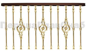 Латунные перила для лестниц серии – Деметра L05 в Екатеринбурге. Готовые проекты ПерилаГлавСнаб