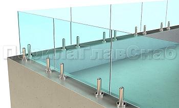 Ограждение для кровли на несущем стекле и министойках в Екатеринбурге. Готовые проекты ПерилаГлавСнаб